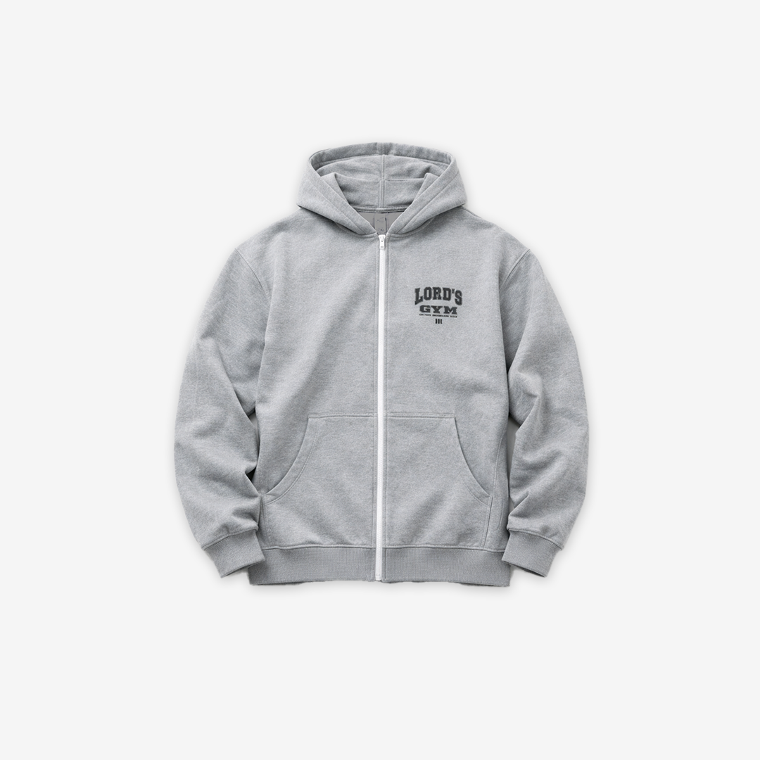 Jaqueta de Moletom Oversized Mescla Cinza Lord's Gym