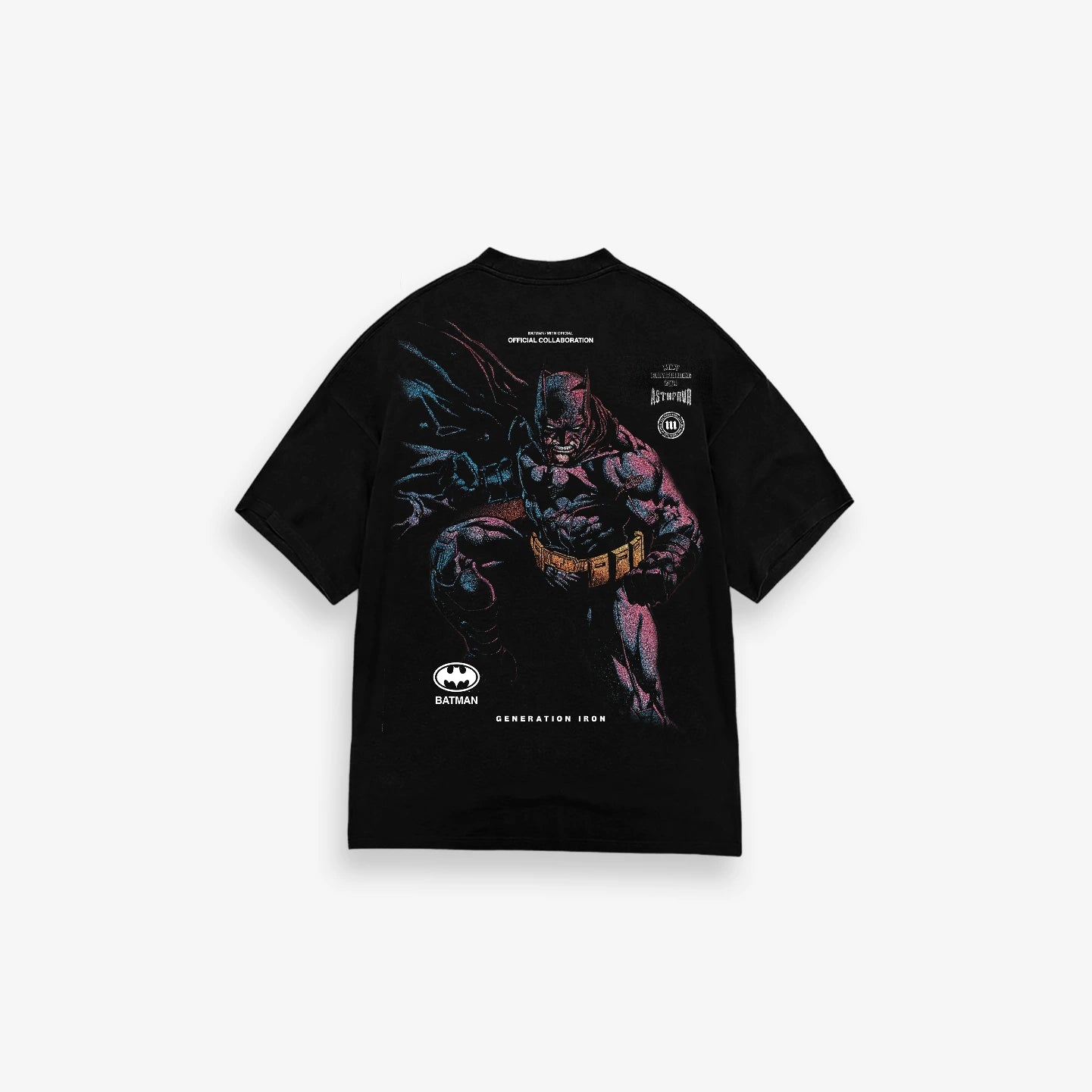 Camiseta Oversized Heavy Mith X Batman Iron Preto