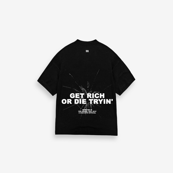 Camiseta Oversized Treino 50 Cent Preto