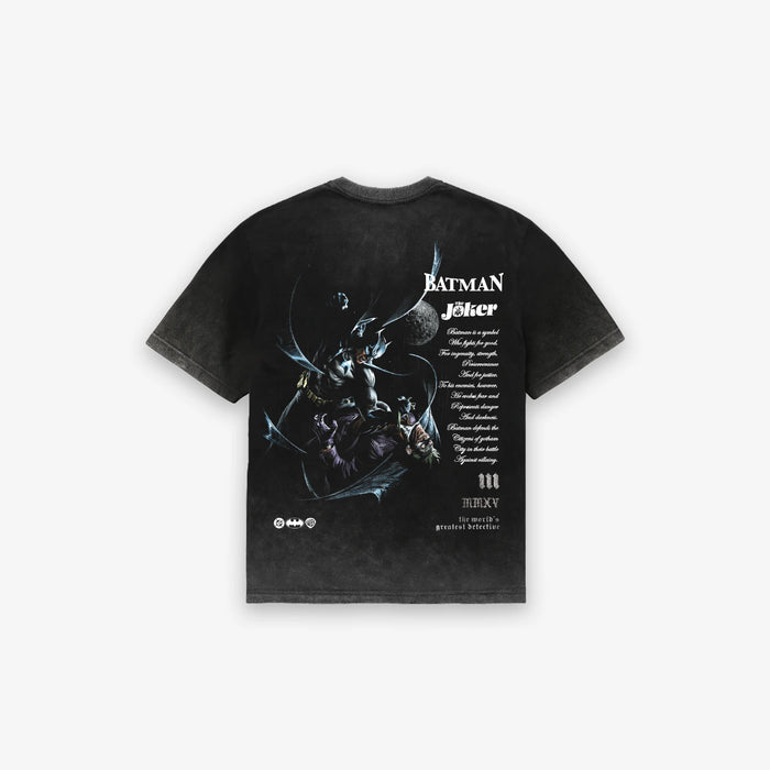 Camiseta Oversized Estonada Premium Mith X Batman Vs. Joker Preto