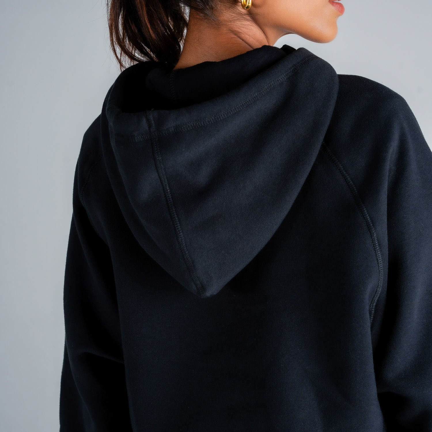 Cropped de Moletom Feminino Mith Nation Preto