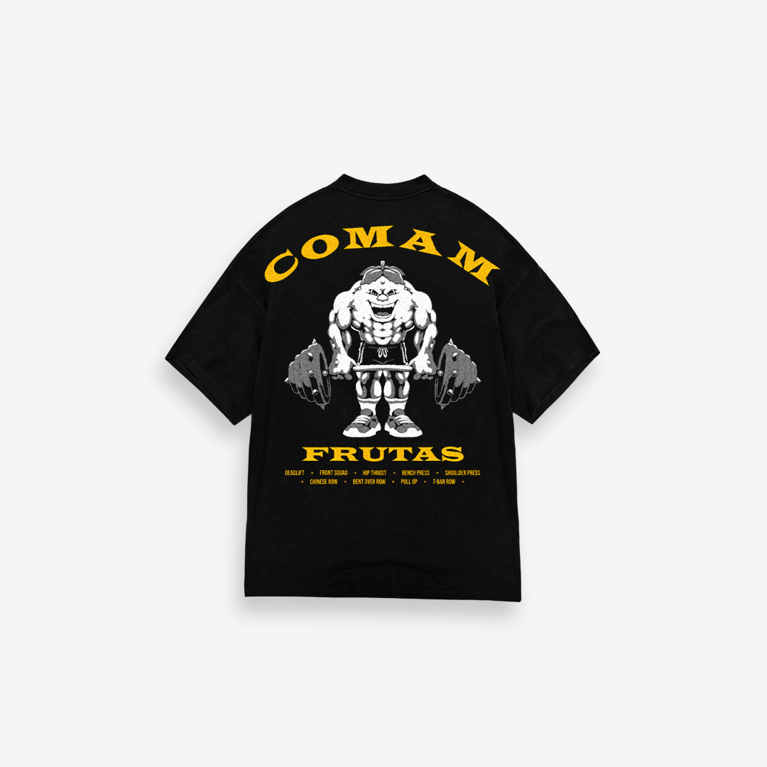 Camiseta Oversized Treino Preto Gold's Gym