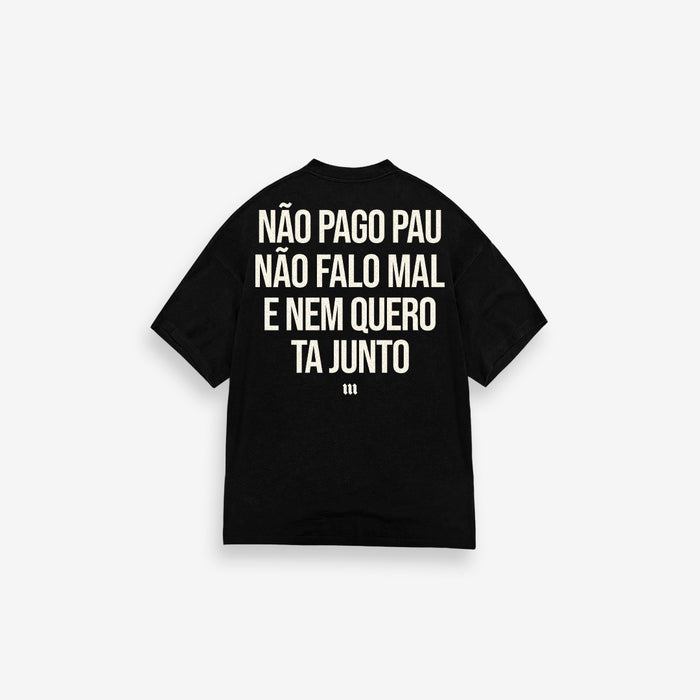 Camiseta oversized Treino Não Pago Pau