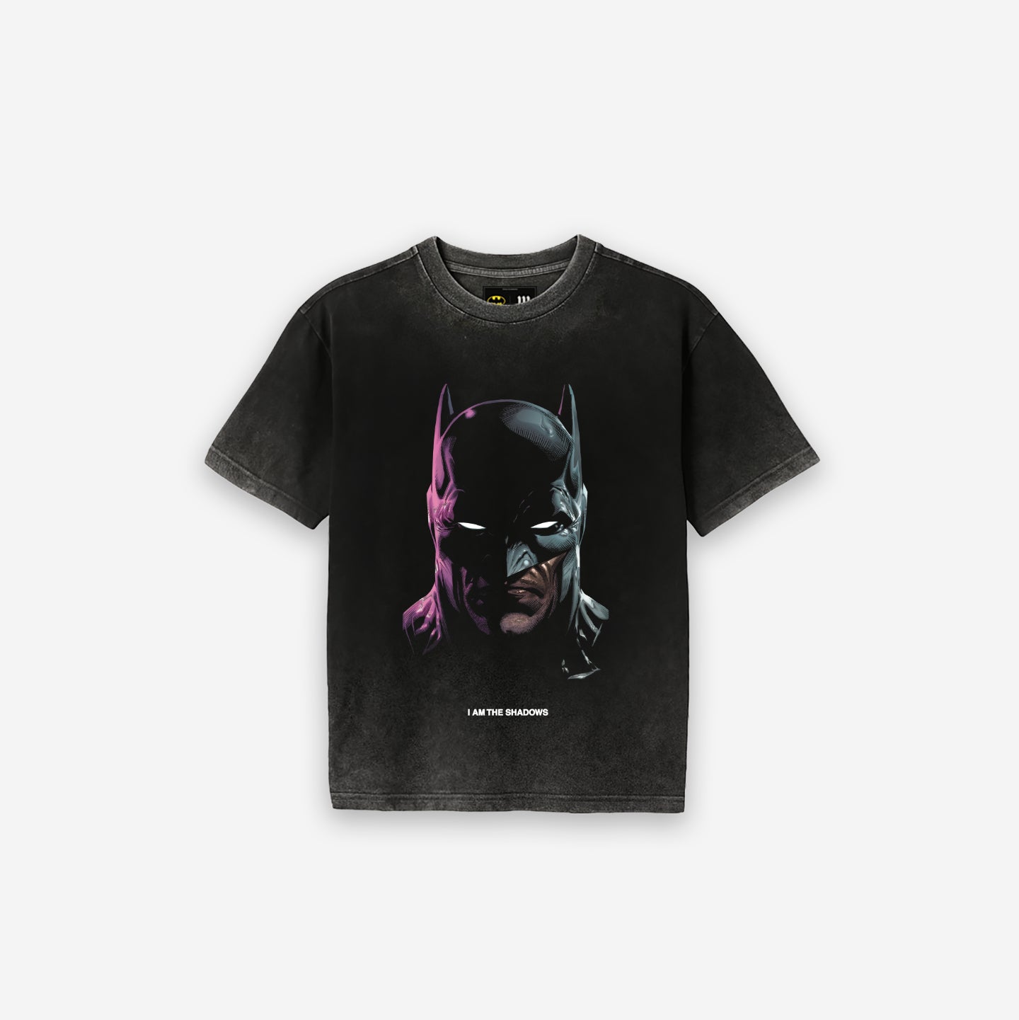 Camiseta Oversized Estonada Premium Mith X Batman I Am The Shadows Preto