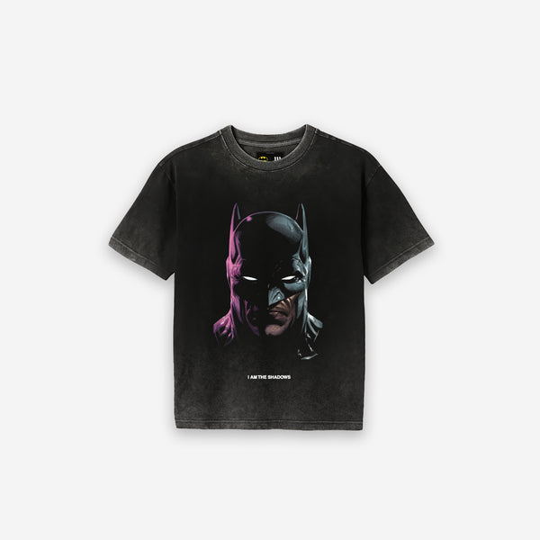 Camiseta Oversized Estonada Premium Mith X Batman I Am The Shadows Preto