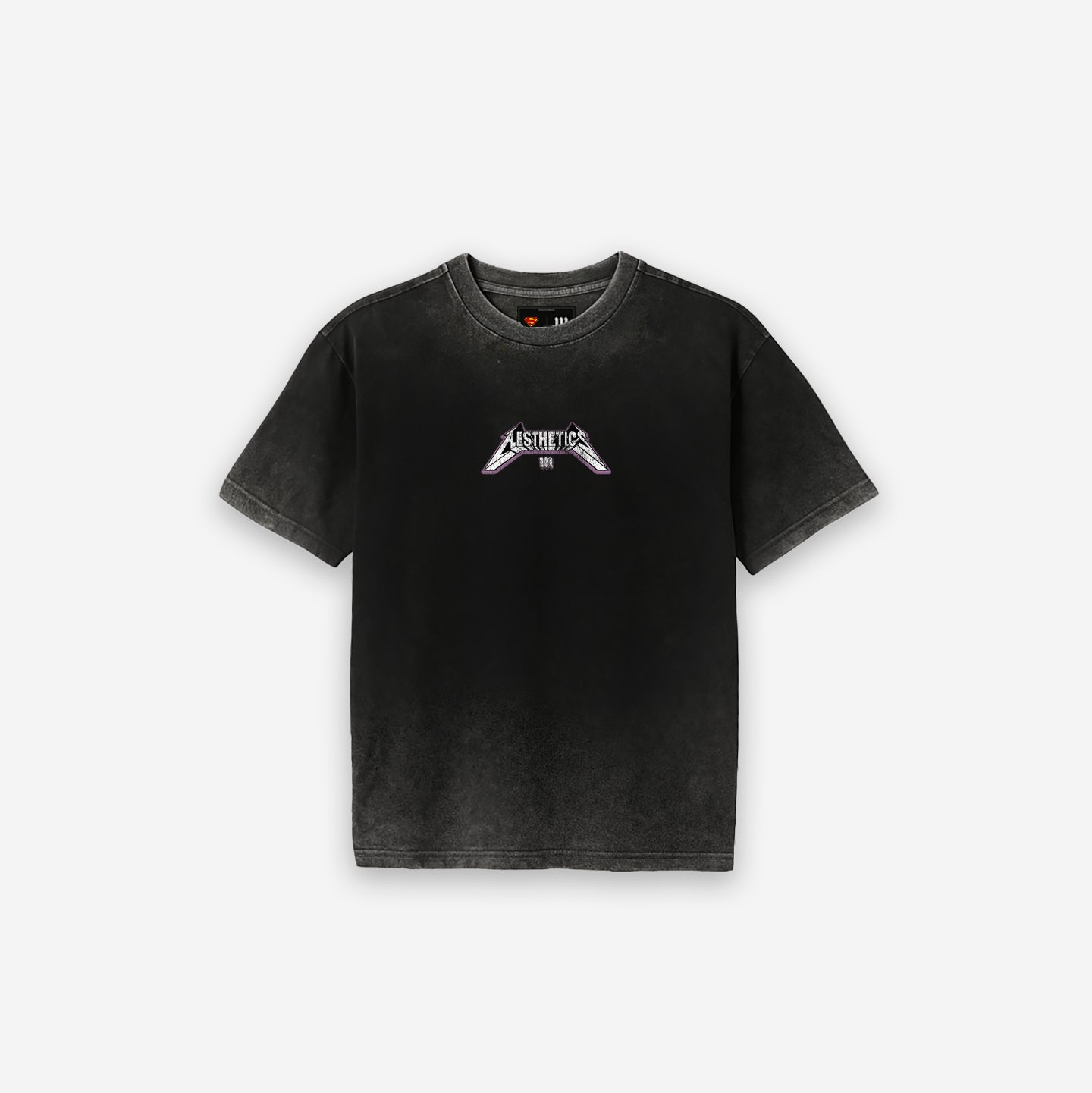 Camiseta Oversized Estonada Premium Mith X Superman Metalica Preto