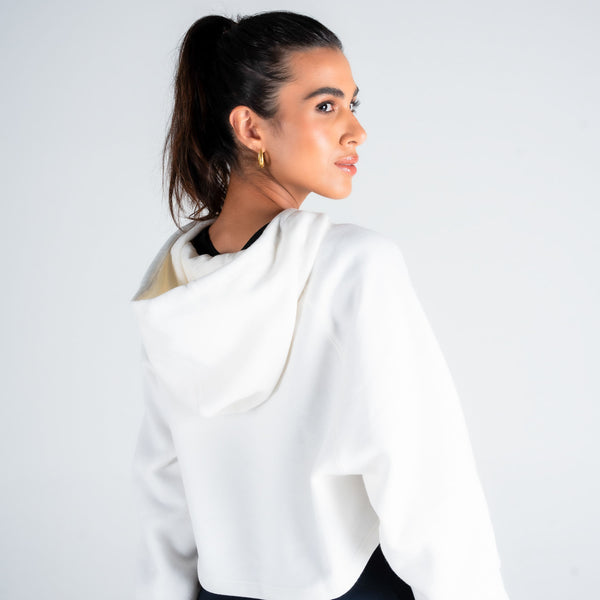 Cropped de Moletom Feminino Mith Nation Off White