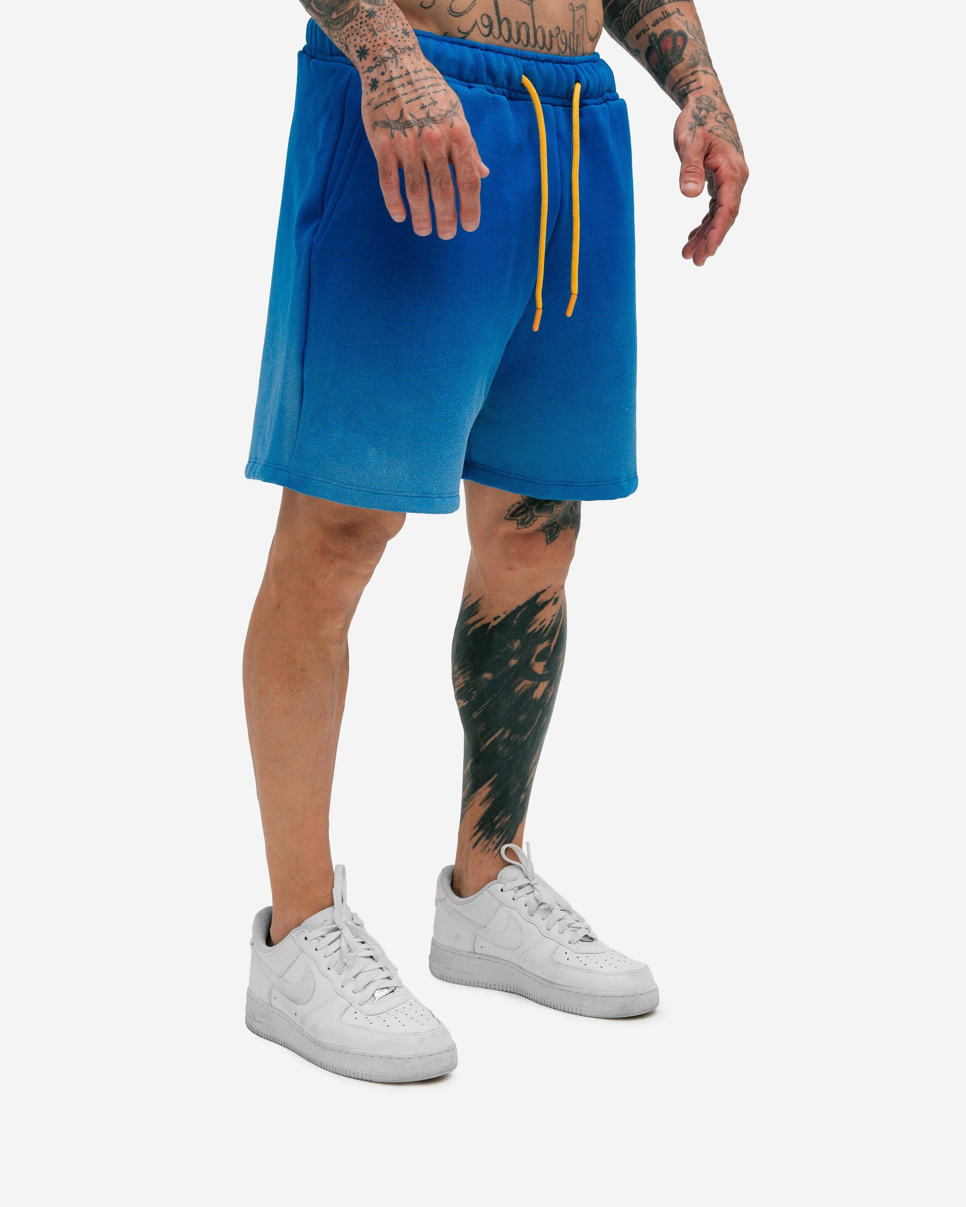 Shorts Curto de Moletinho Estonado Azul Gold's Gym