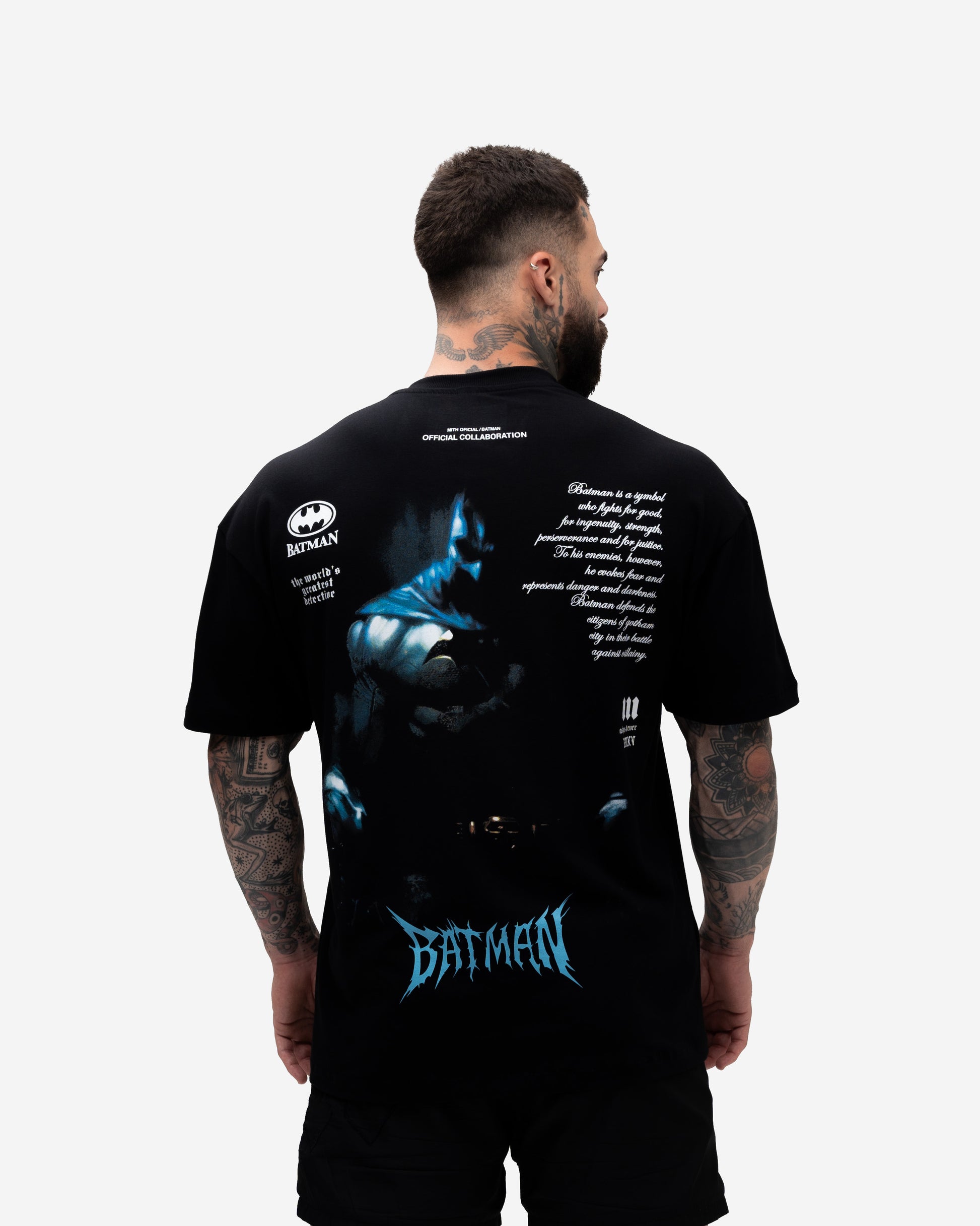 Camiseta Oversized Treino Mith X Batman Aesthetic Forever Preto