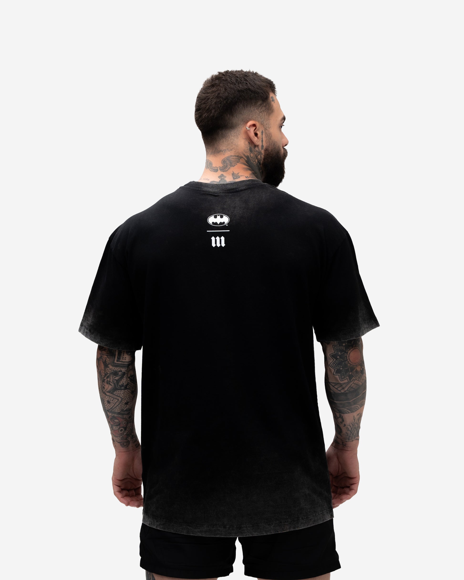 Camiseta Oversized Estonada Premium Mith X Batman I Am The Shadows Preto