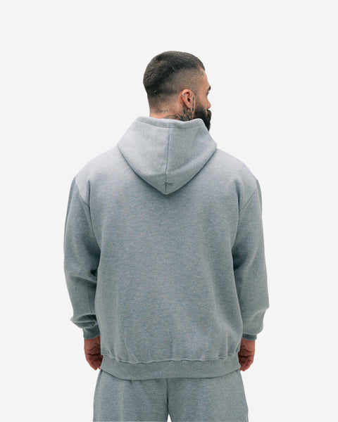 Jaqueta de Moletom Oversized Mescla Cinza Lord's Gym