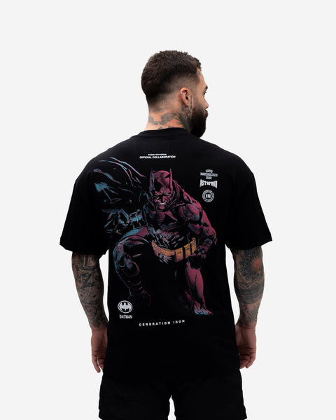 Camiseta Oversized Heavy Mith X Batman Iron Preto