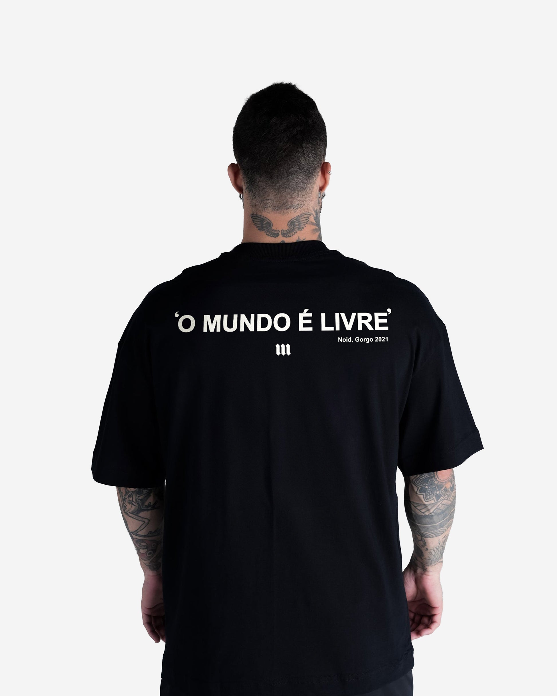 Camiseta Oversized Mith Gorgonoid O Mundo é Livre Preto