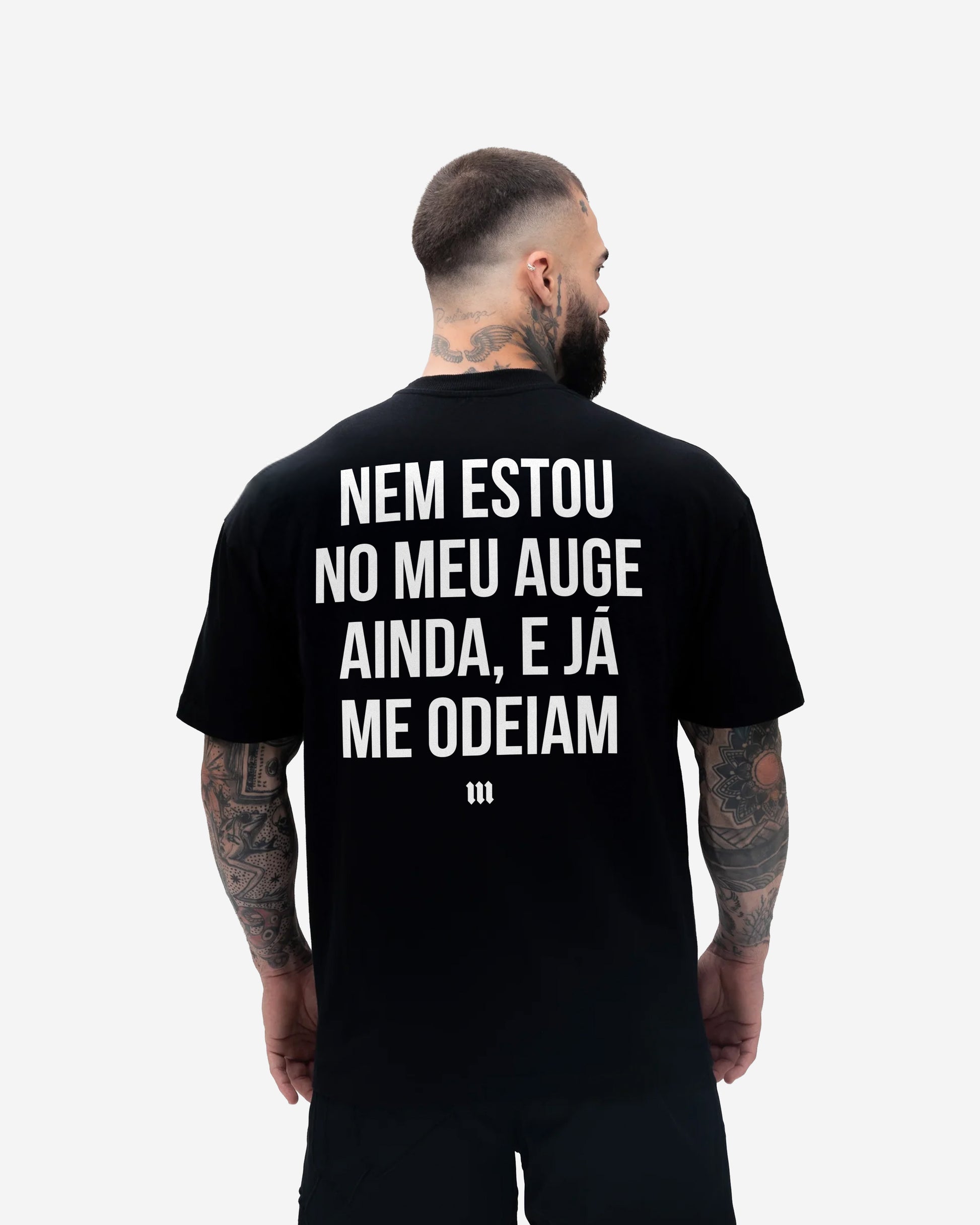 Camiseta Oversized Treino Preta Mith Nem Estou no Meu Auge