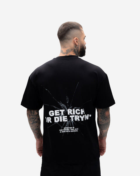 Camiseta Oversized Treino 50 Cent Preto