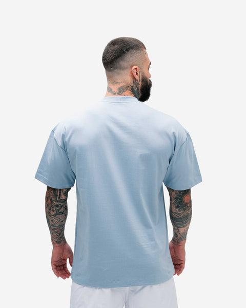 Camiseta Oversized Heavy Mith Nation Logo Azul