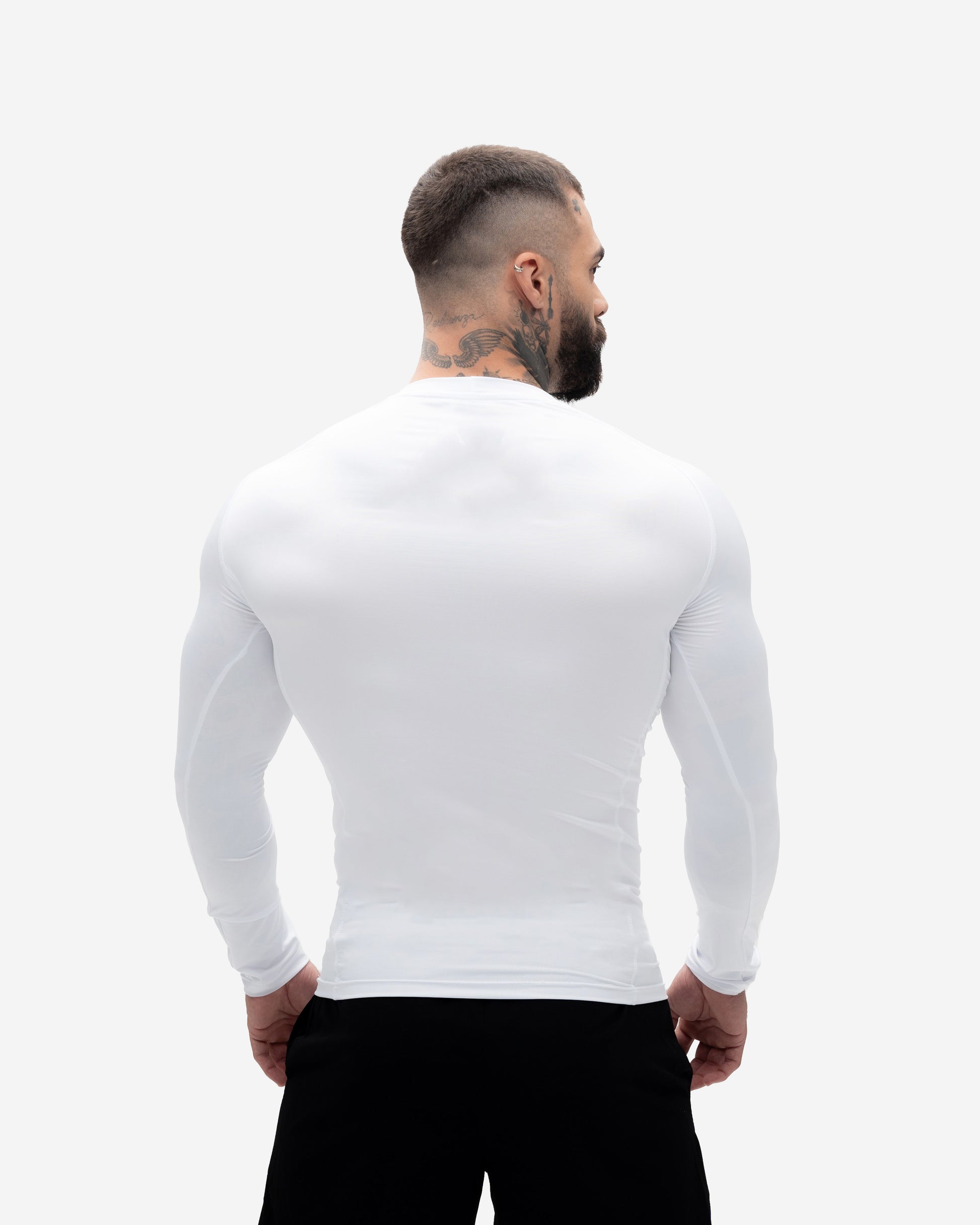 Camiseta Manga Longa Compressão Branca Mith Nation Icon