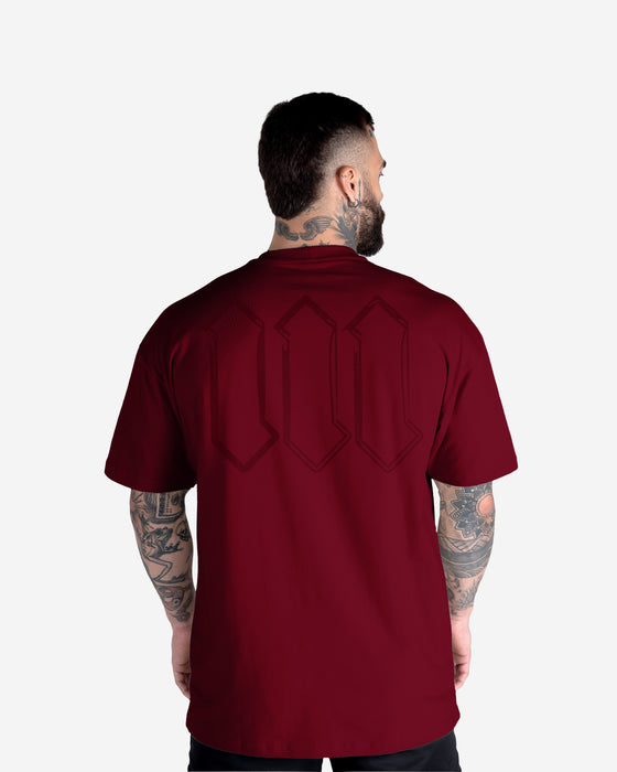 Camiseta Overdized Treino Bordô Mith Nation Doodle