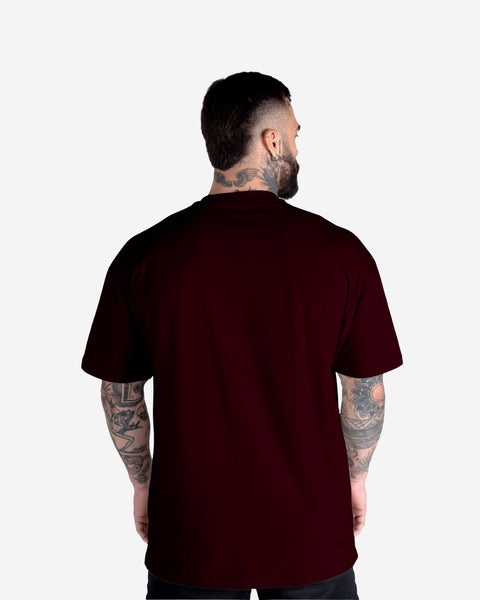Camiseta Oversized Treino Bordo Mith Nation Icon