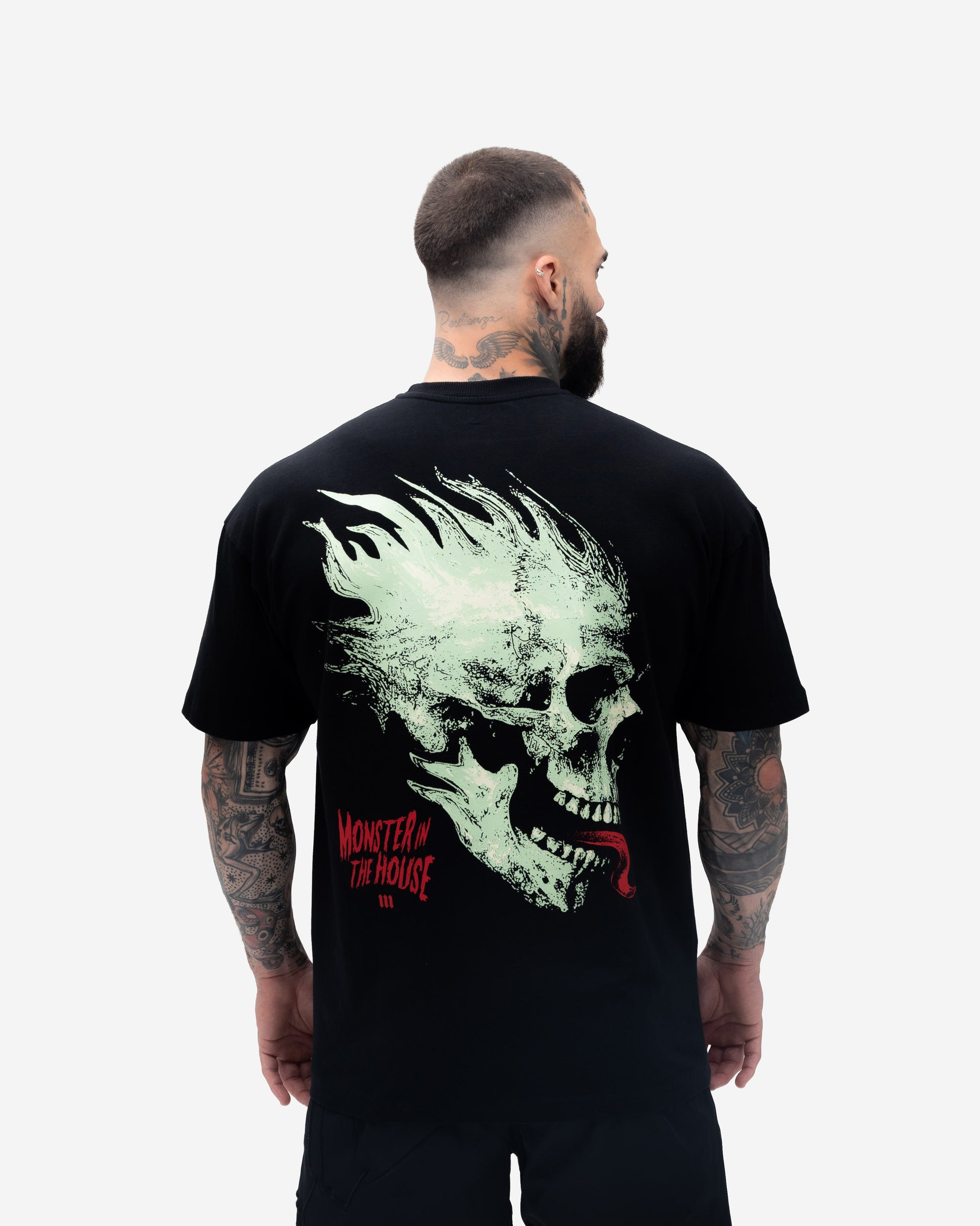 Camiseta Oversized Treino Mith Monster in The House Preto