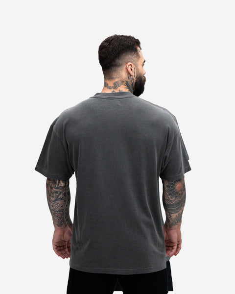 Camiseta Oversized Estonada Mith Wardogs Cinza