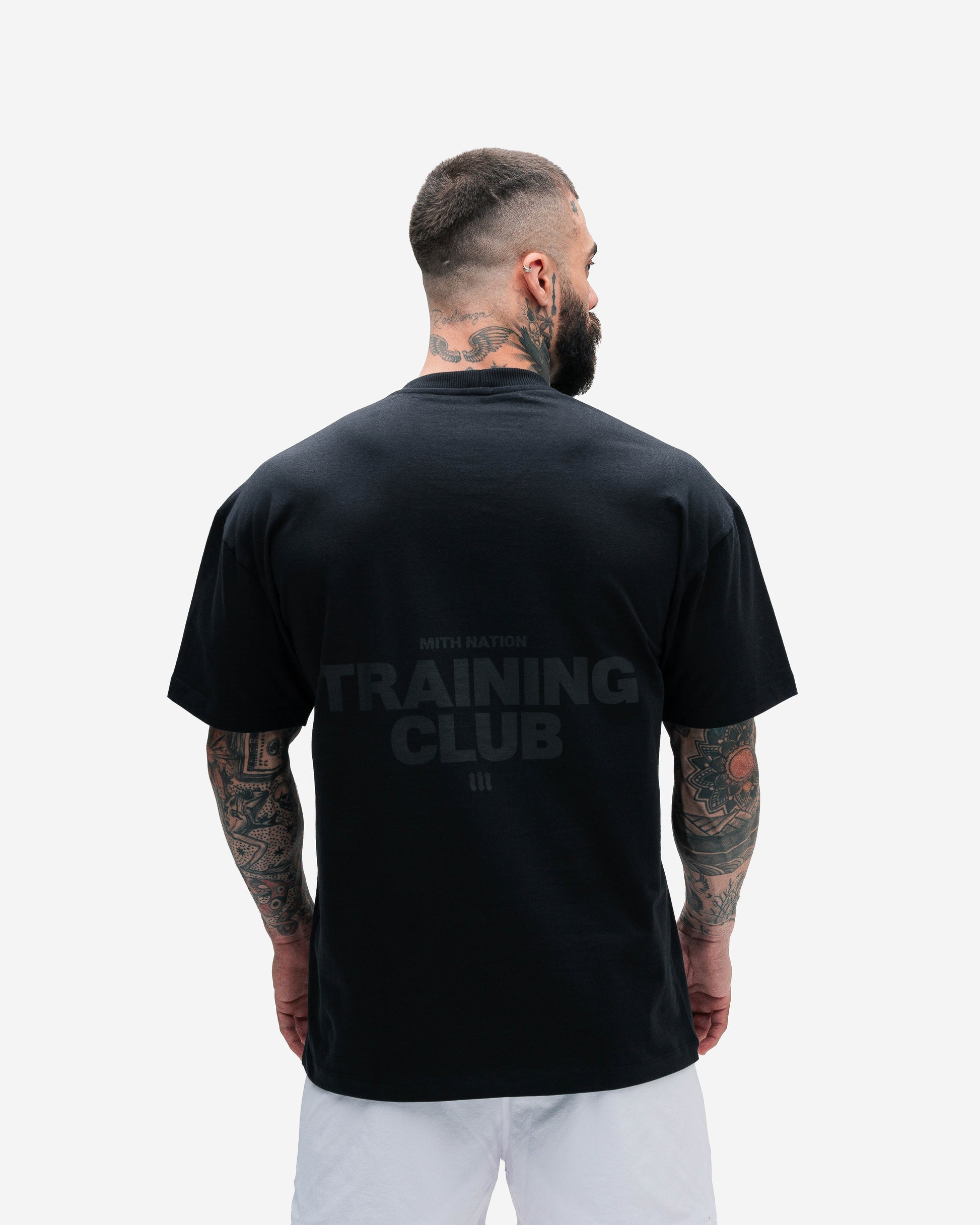 Camiseta Oversized Heavy Mith Nation Training Club Preto