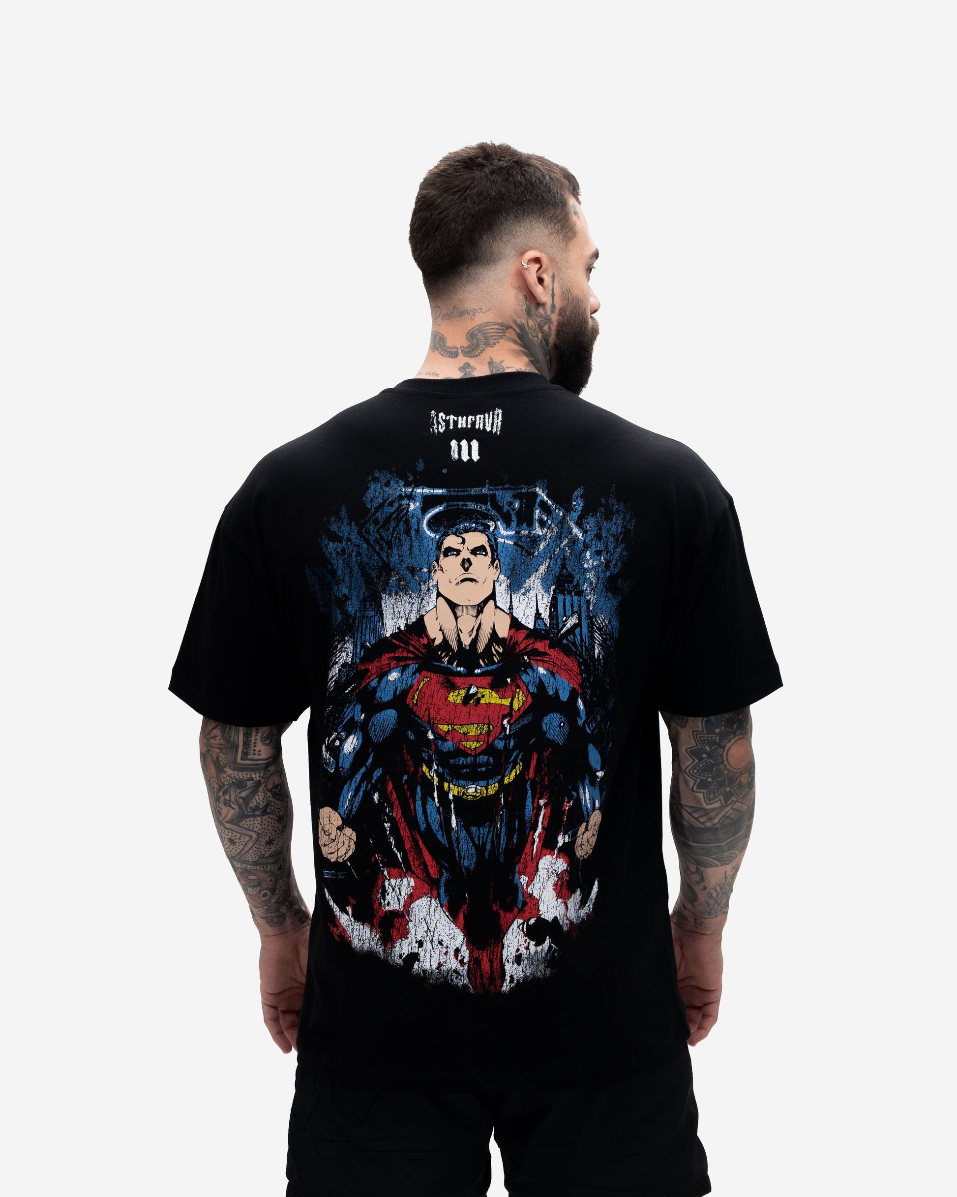Camiseta Oversized Treino Mith X Superman Jump Preto