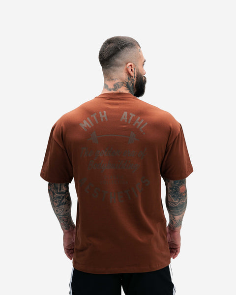 Camiseta Oversized de Treino Golden Era Marrom Athl Aesthetics