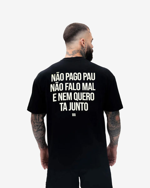 Camiseta oversized Treino Não Pago Pau