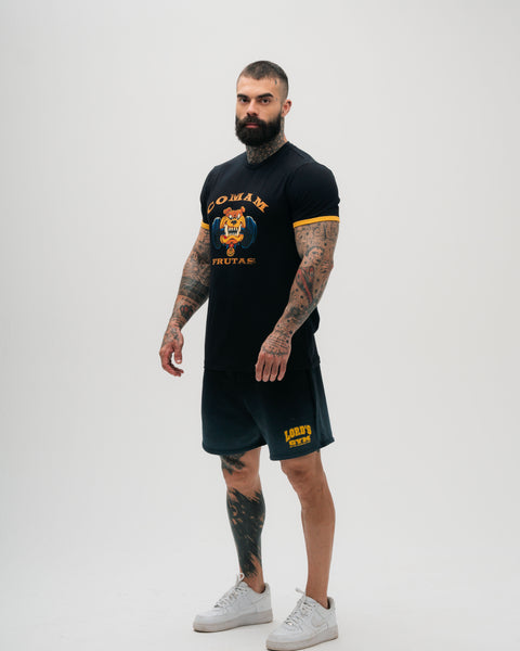 Camiseta Slim Fit Treino Preto Bulldog