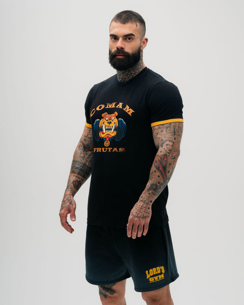 Camiseta Slim Fit Treino Preto Bulldog