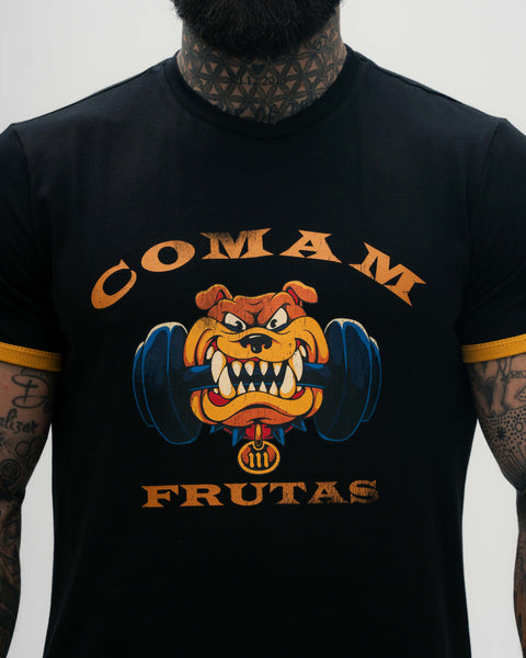 Camiseta Slim Fit Treino Preto Bulldog