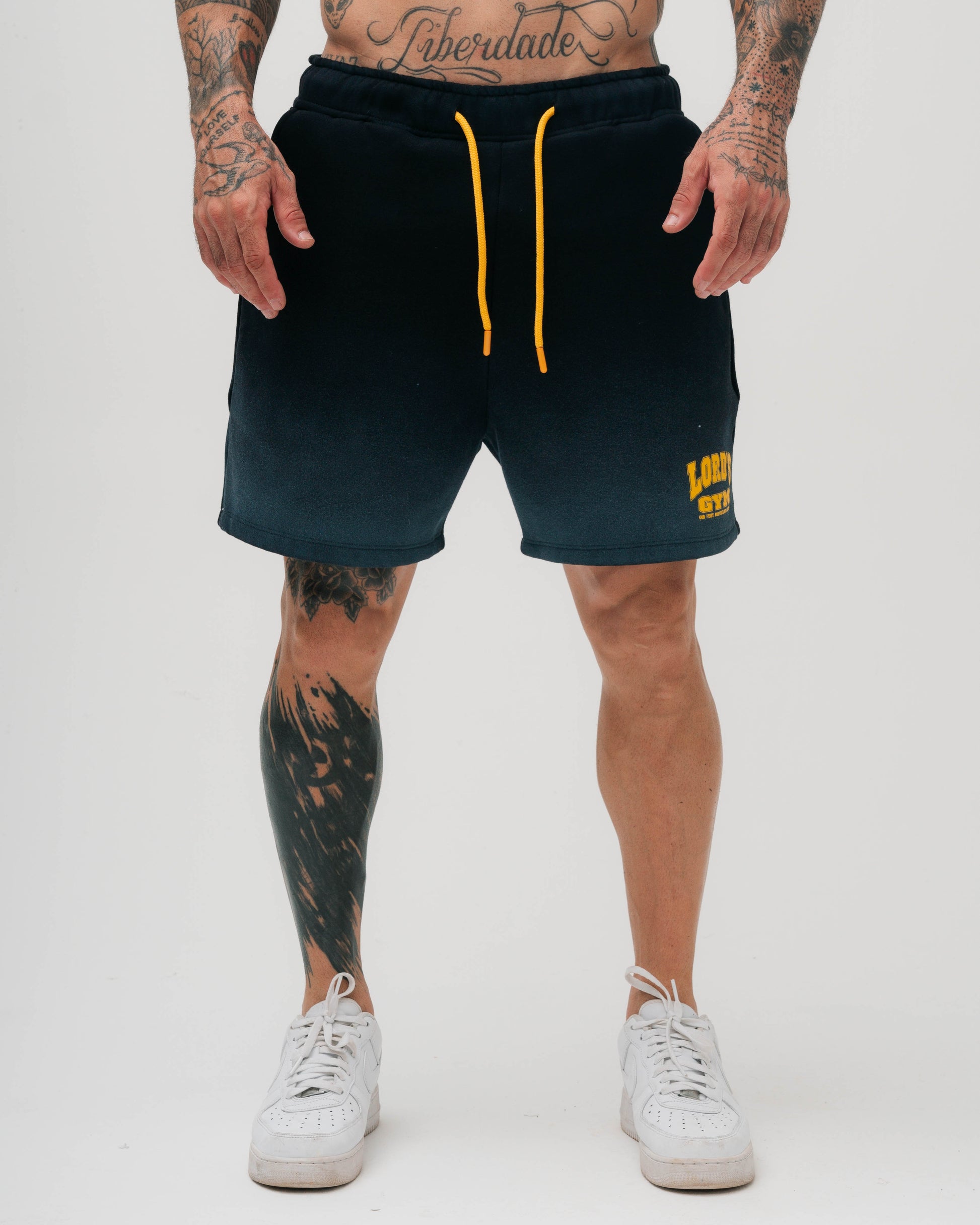 Shorts Curto de Moletinho Estonado Preto Lord's Gym