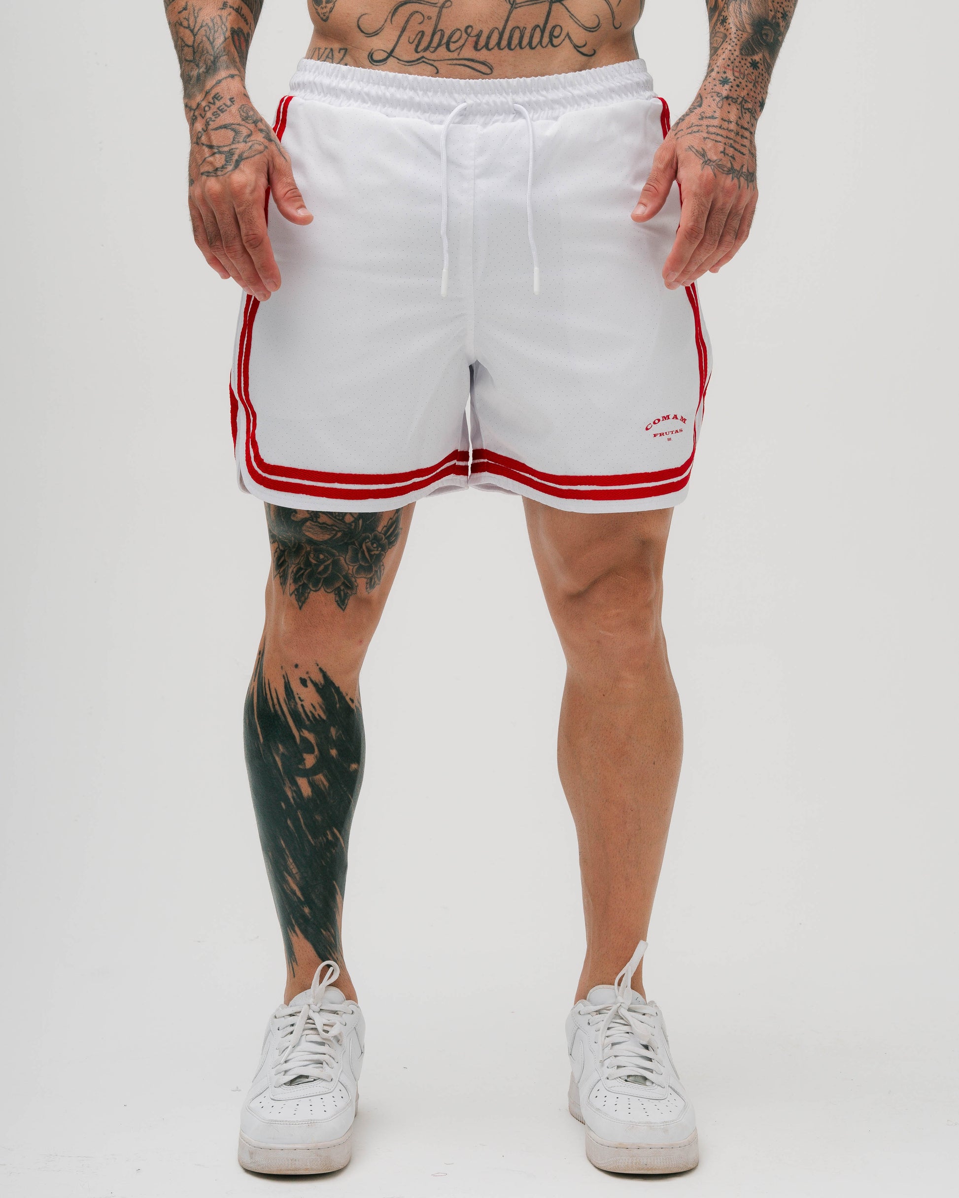 Shorts Curto de Tactel Classic Branco Lord's Gym