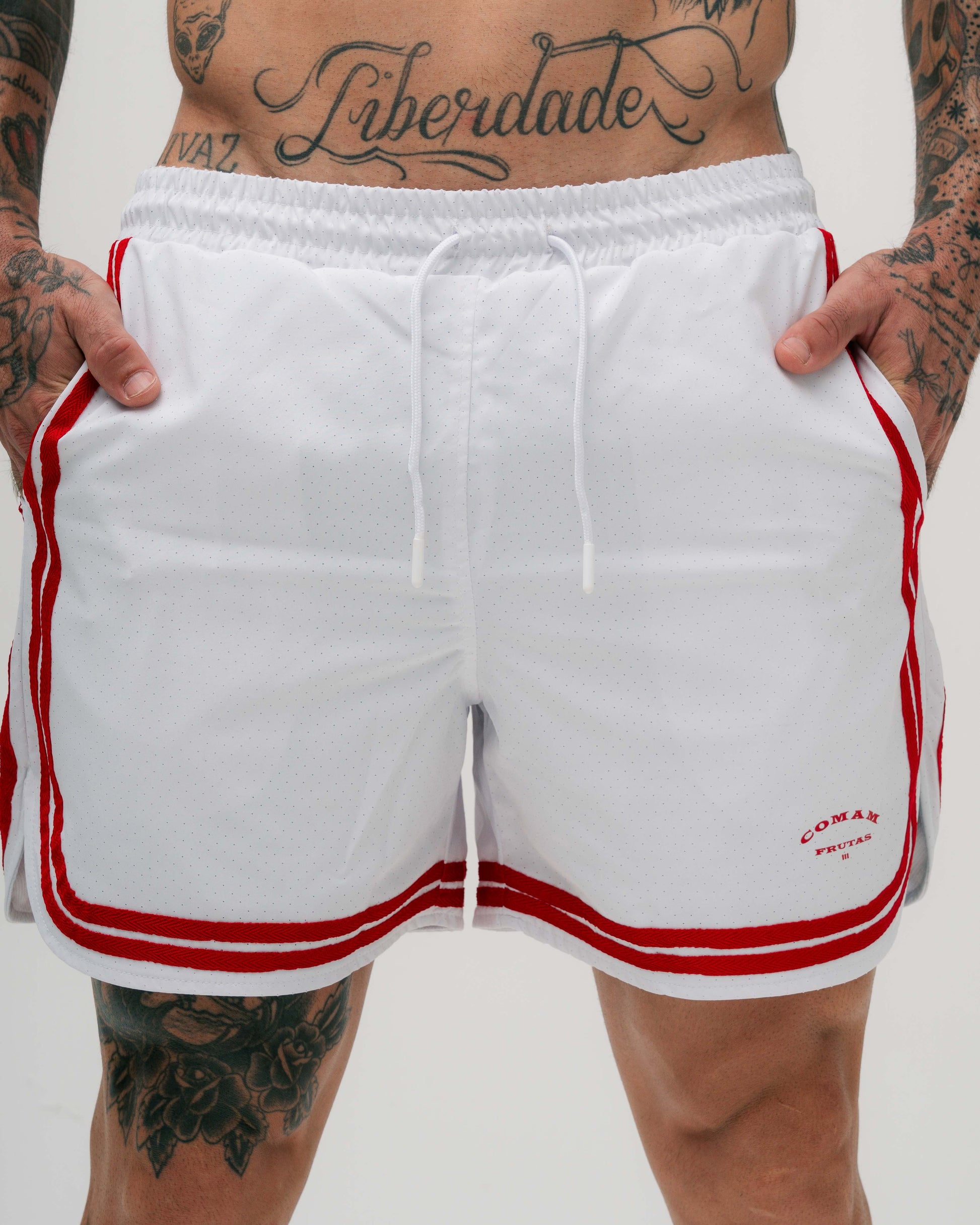 Shorts Curto de Tactel Classic Branco Lord's Gym