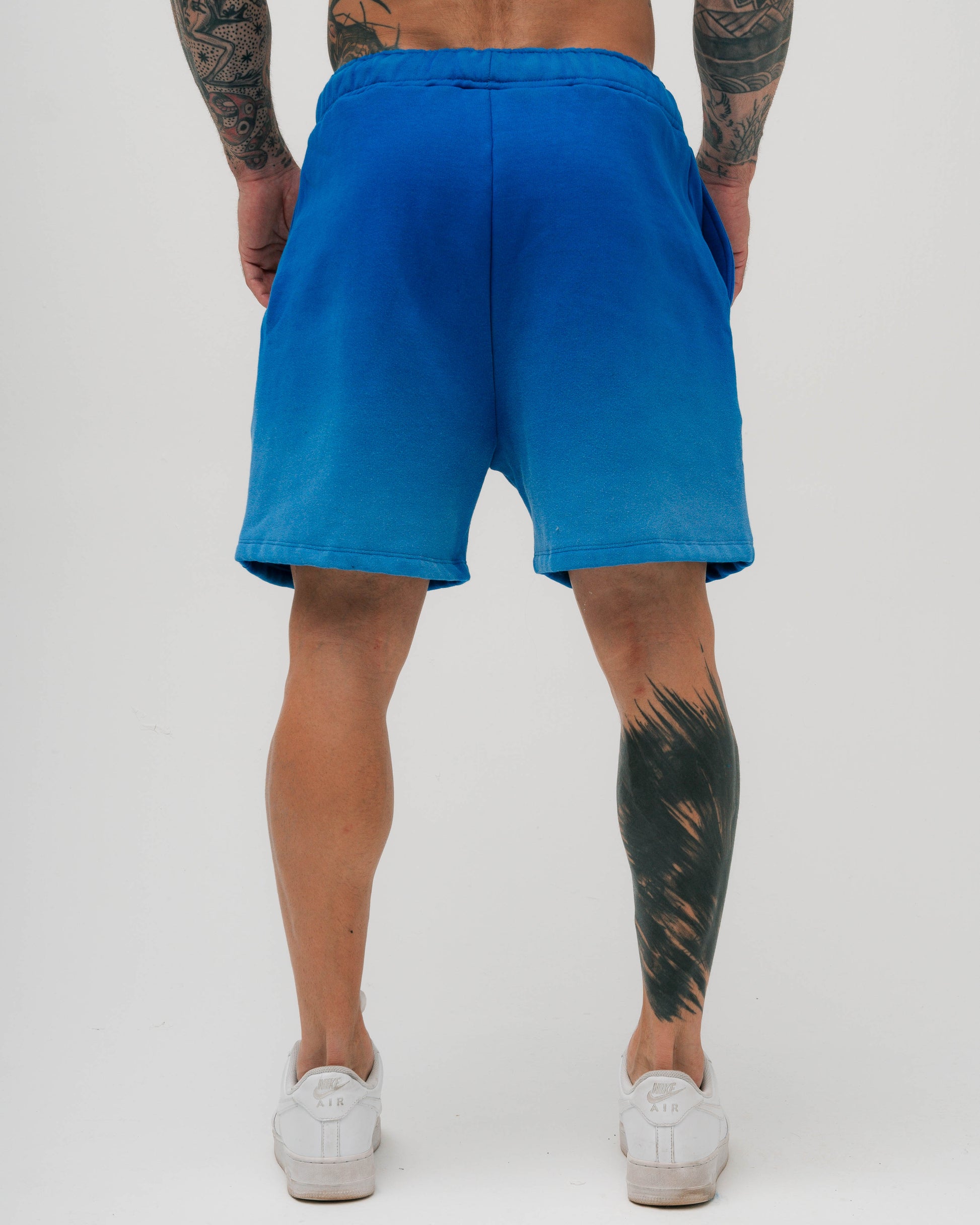 Shorts Curto de Moletinho Estonado Azul Gold's Gym