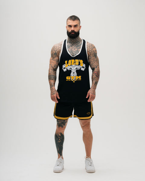 Regata Wide Preto Comam Frutas Lord's Gym