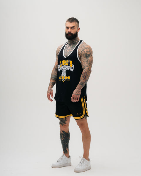 Regata Wide Preto Comam Frutas Lord's Gym