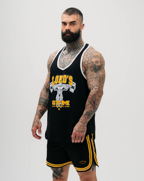 Regata Wide Preto Comam Frutas Lord's Gym