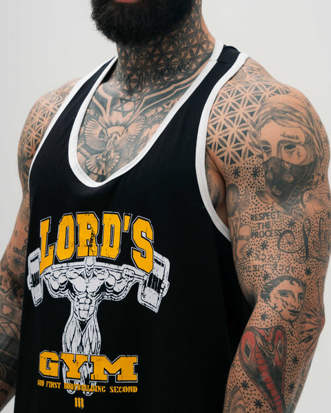 Regata Wide Preto Comam Frutas Lord's Gym