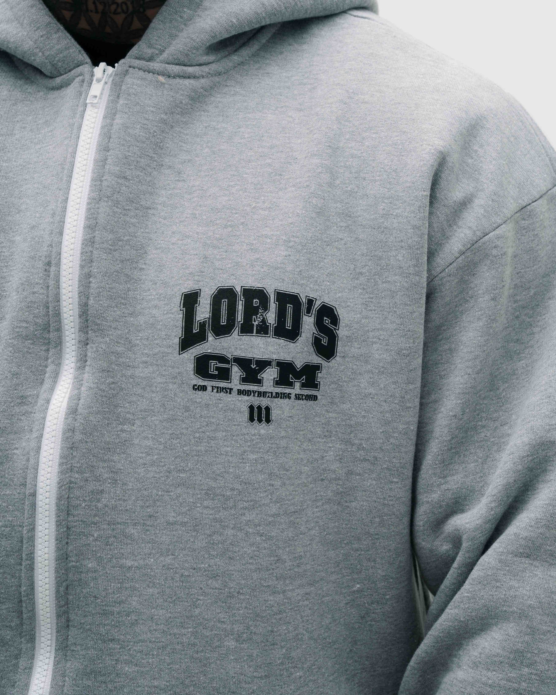 Jaqueta de Moletom Oversized Mescla Cinza Lord's Gym