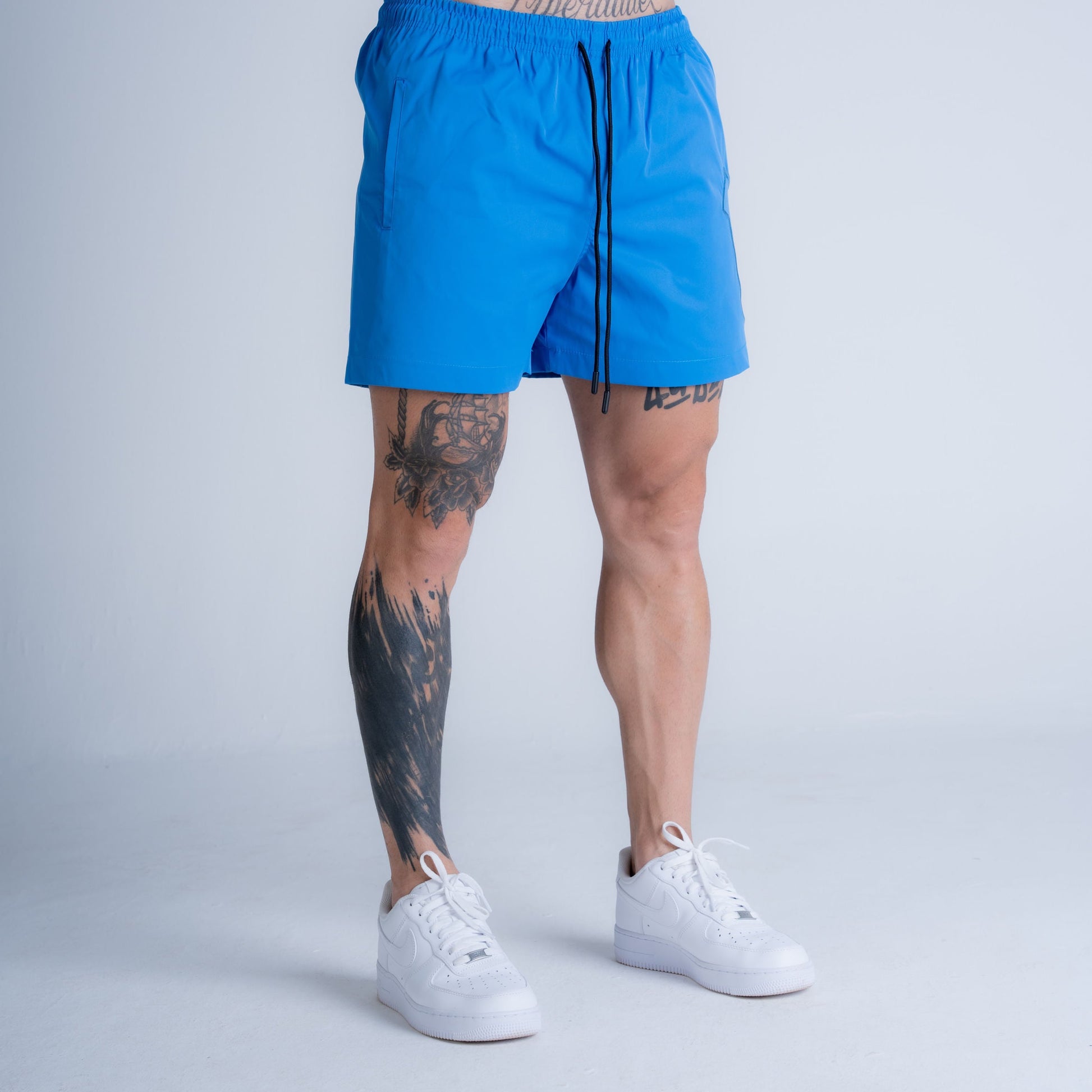 Shorts Curto de Tactel Mith Nation Embroidery Azul