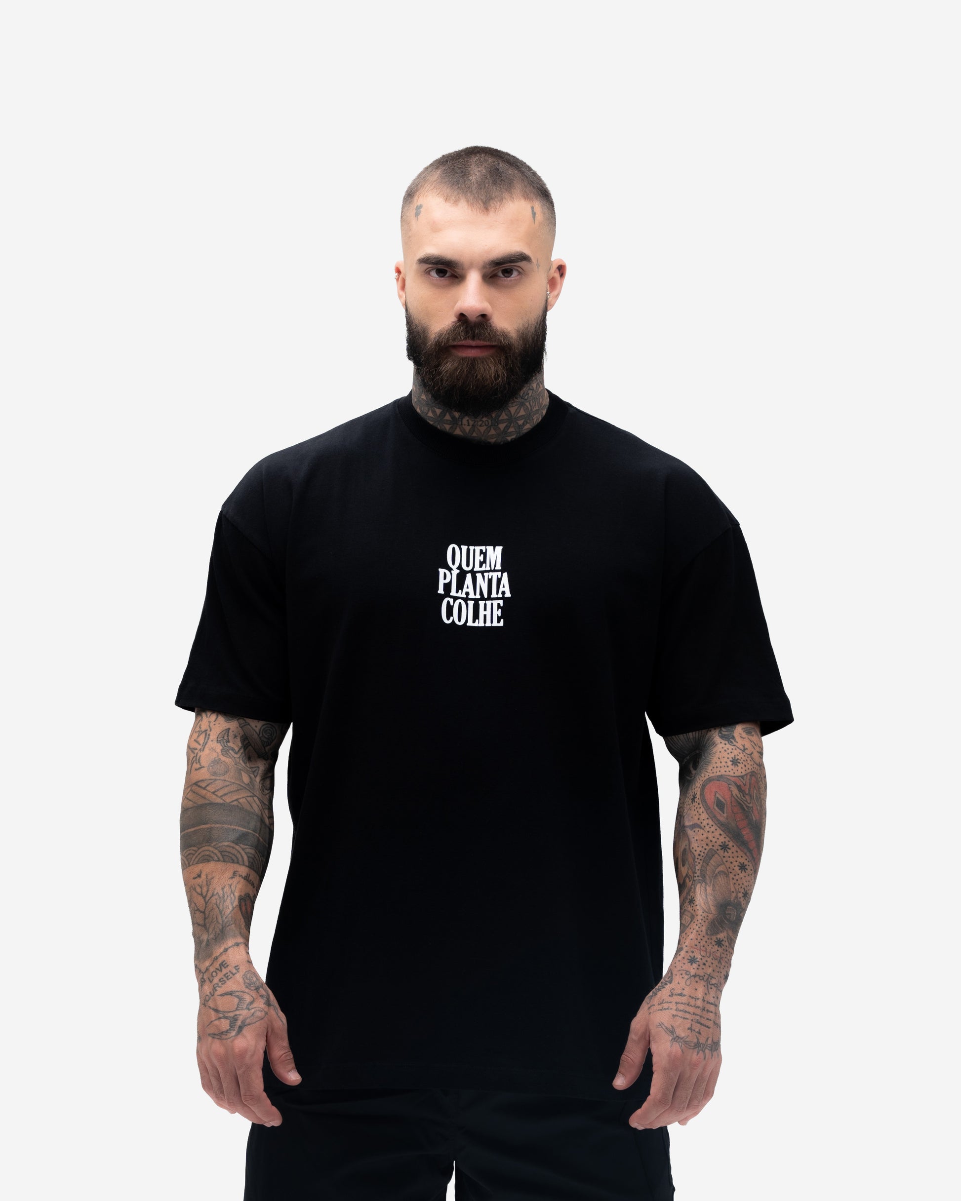 Camiseta Oversized Treino Mith Quem Planta Colhe Preto