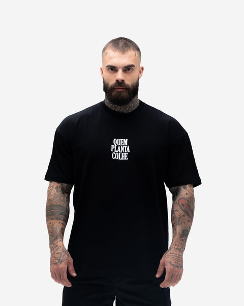 Camiseta Oversized Treino Mith Quem Planta Colhe Preto