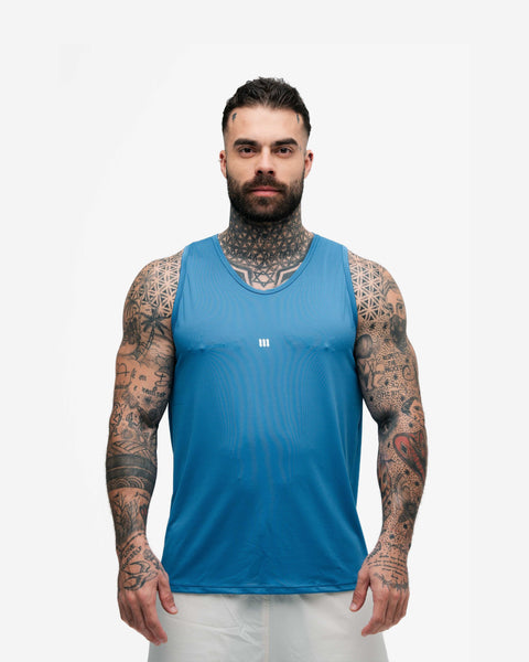 Regata Tank Top Dry Fit Logo Light Blue