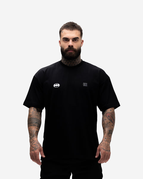 Camiseta Oversized Heavy Mith X Batman I Am The Night Preto