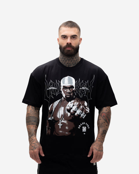Camiseta Oversized Treino 50 Cent Preto