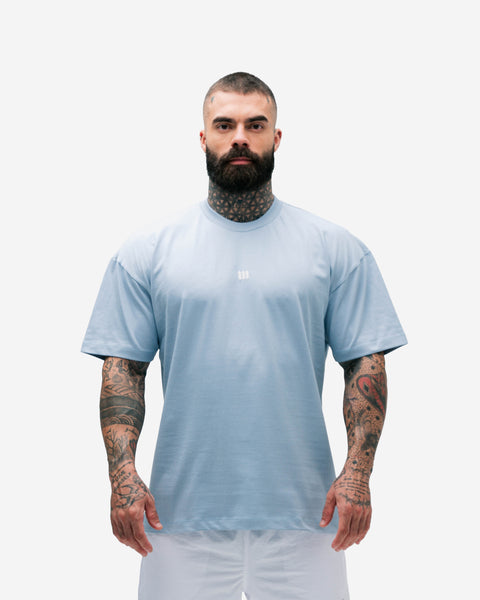 Camiseta Oversized Heavy Mith Nation Logo Azul