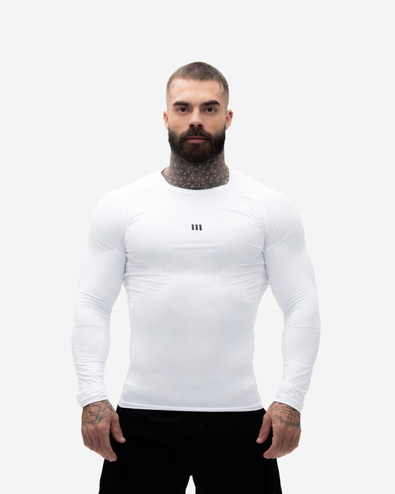 Camiseta Manga Longa Compressão Branca Mith Nation Icon