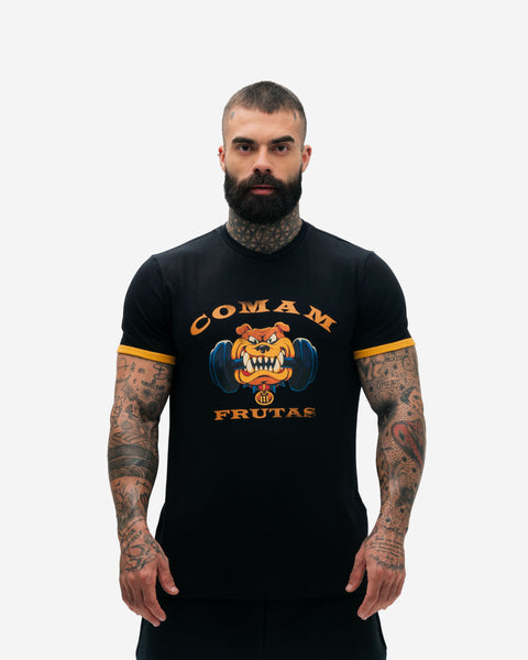Camiseta Slim Fit Treino Preto Bulldog